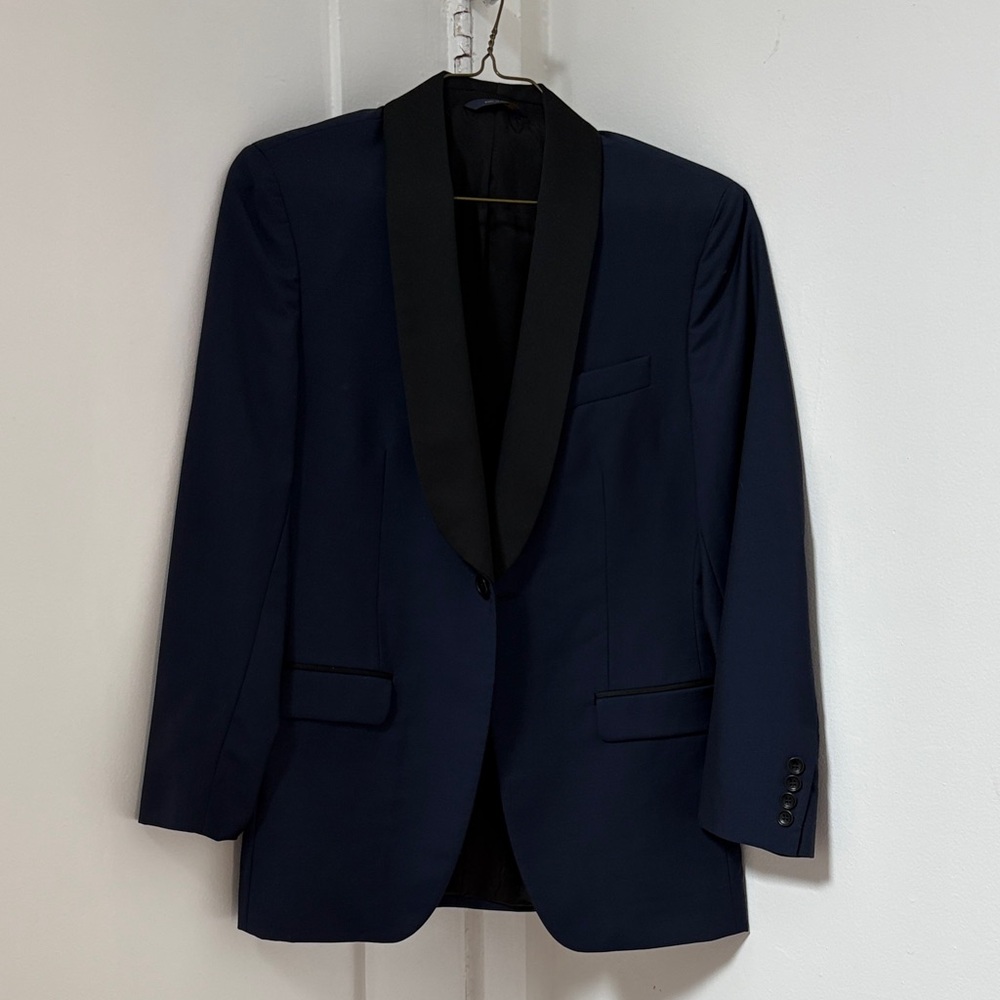 Brooks Brothers Navy Tuxedo with Black Collar